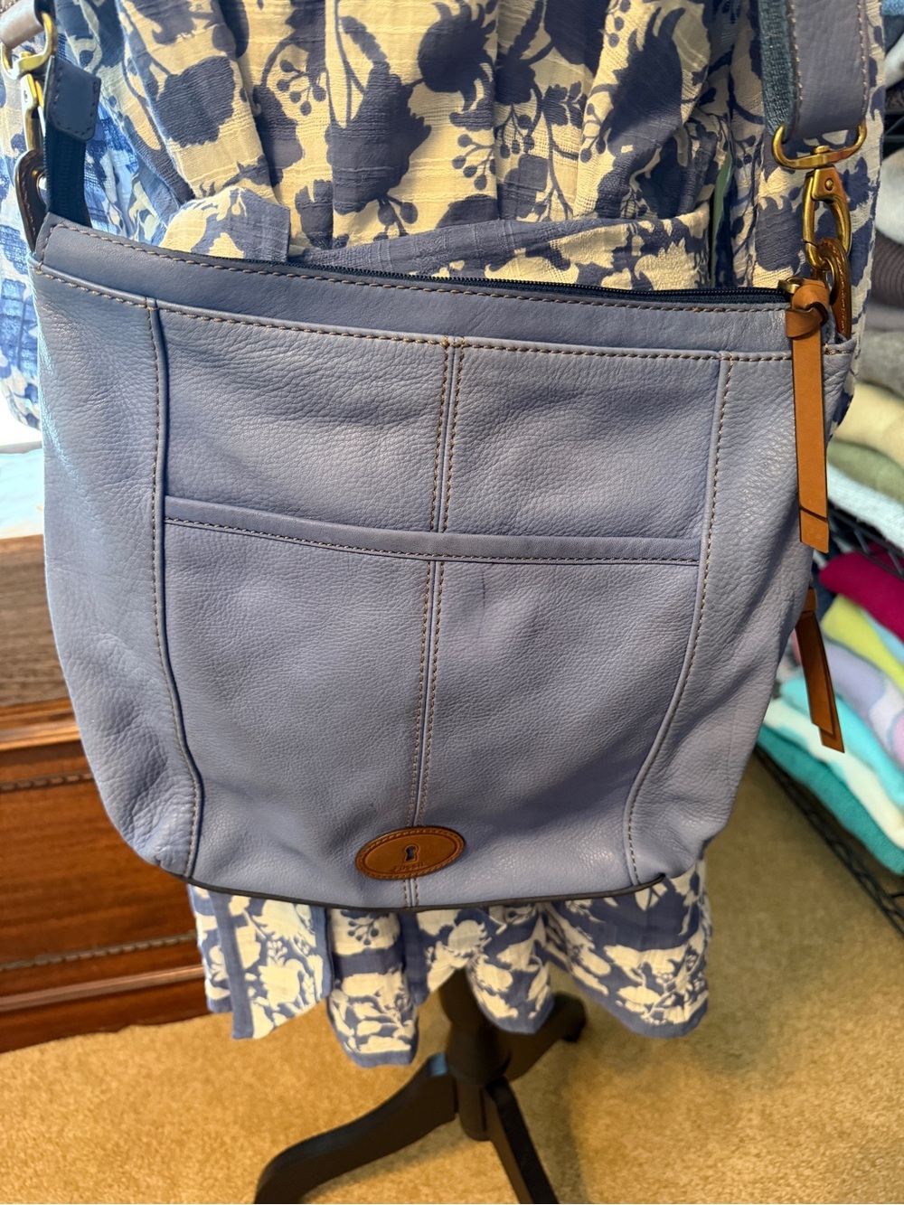 Fossil leather crossbody bag - Picture 2 of 6